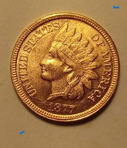 US 1877 Indian Head Small Cent Modern Restrike Coin / Token.