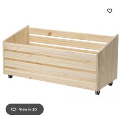 Brand new in the box: IKEA Ivar storage box on casters - untreated solid line