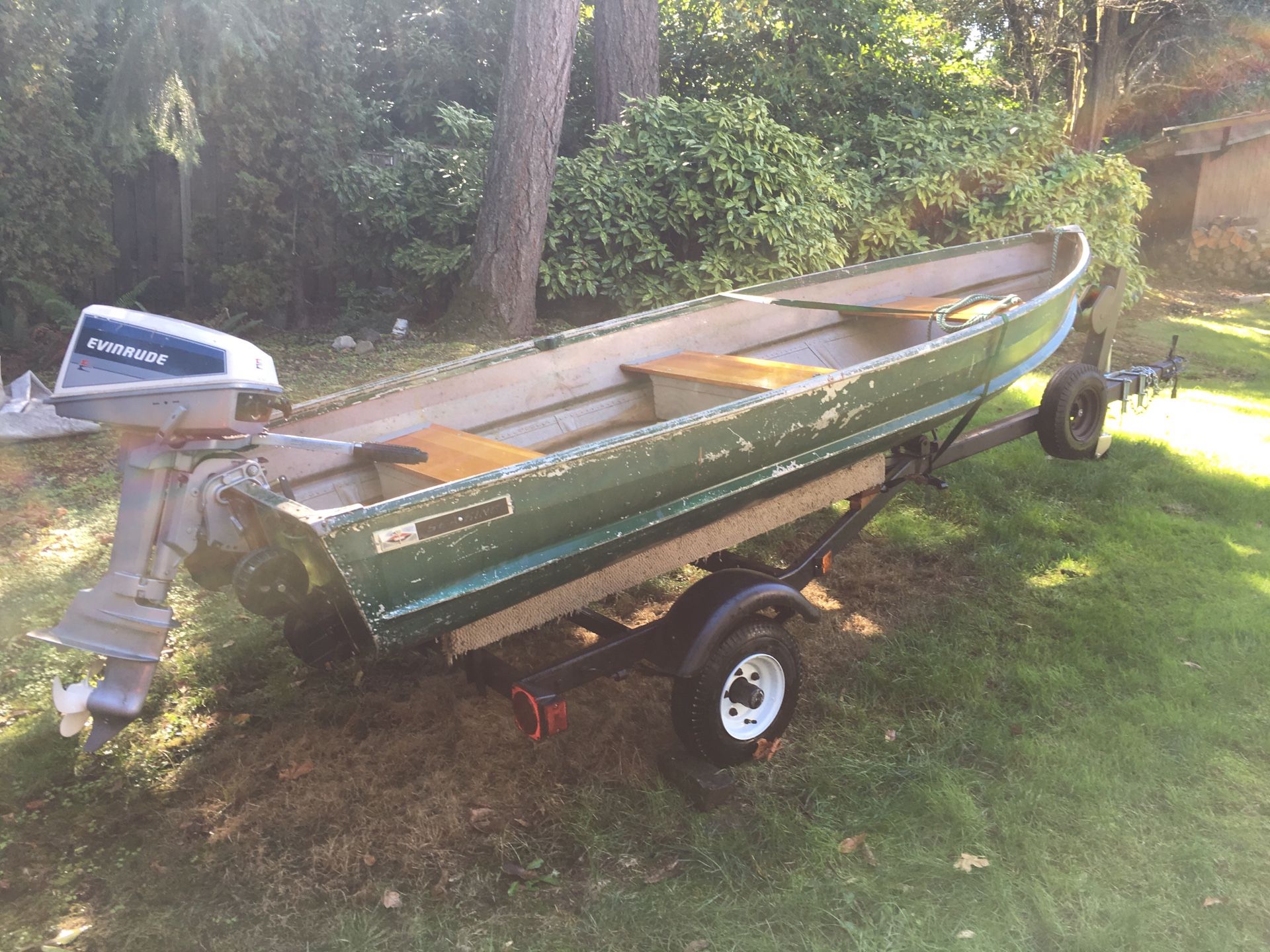 12’ Sea King Aluminum Boat! Trailer and Title! for Sale in Rivergrove ...