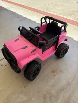 Pink Kids Ride-On Jeep Toy