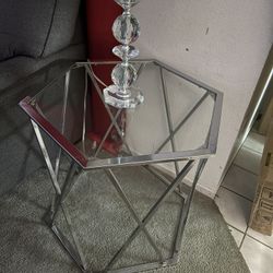 Silver Entryway Table, Signed Tables And Coffee Table