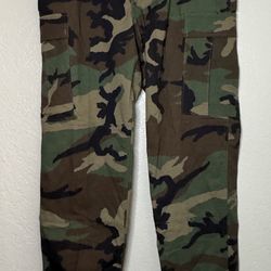 Military Trousers Woodland Camouflouge Pattern Combat • Medium - Long