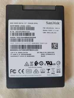 Used SanDisk SSD X600 SATA 2.5" 256GB OPAL