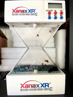 Vintage Pharmaceutical Rep Display Piece with drug logo (not working, just for display)
