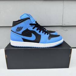 Jordan 1 Mid University Blue Black (Sz12)