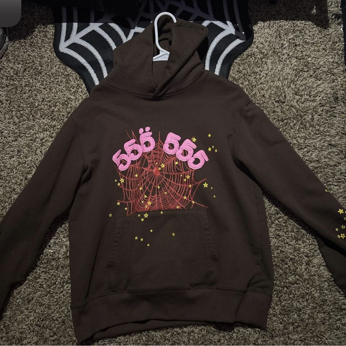 Brown and pink 555 hoodie
