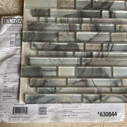 2 Decorative Glass Tile Sheets  by Elida 630844 NEW