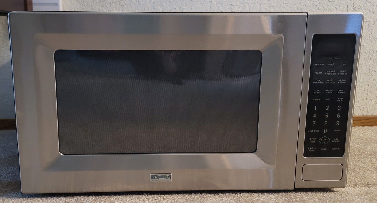 Stainless Kenmore Elite Microwave 1.7cu