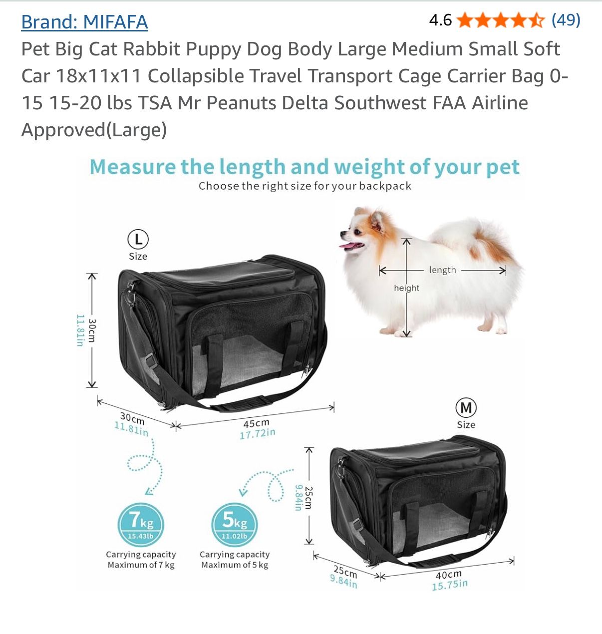 Dog Carrier / Soft Crate