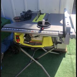RYOBI 15 Amp 10 in. Expanded Capacity Portable Corded Table Saw With Rolling Stand