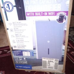 GE 50 PINT DEHUMIDIFIER WITH BUILT In Pump And Built In WI Fi 