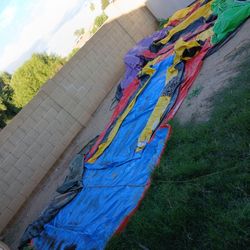Ninja Bounce House With Slide And Pool. 