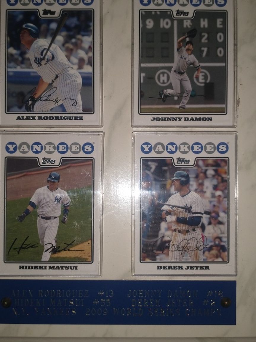 Signed Autographed Baseball Card Yankees