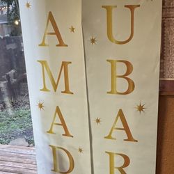 Ramadan Eid Mubarak Porch Door Banners Hanging Decoration 3 Count