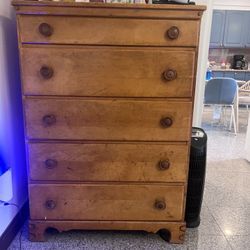 Vintage Authentic Wood Secretary Table / Dresser