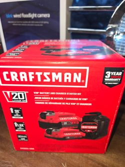New Craftsman V20 Lithium Ion Battery And Charger Starter Pack For $50