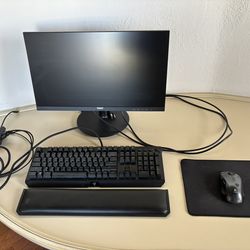 Computer Monitor, Keyboard, Mouse & Extras