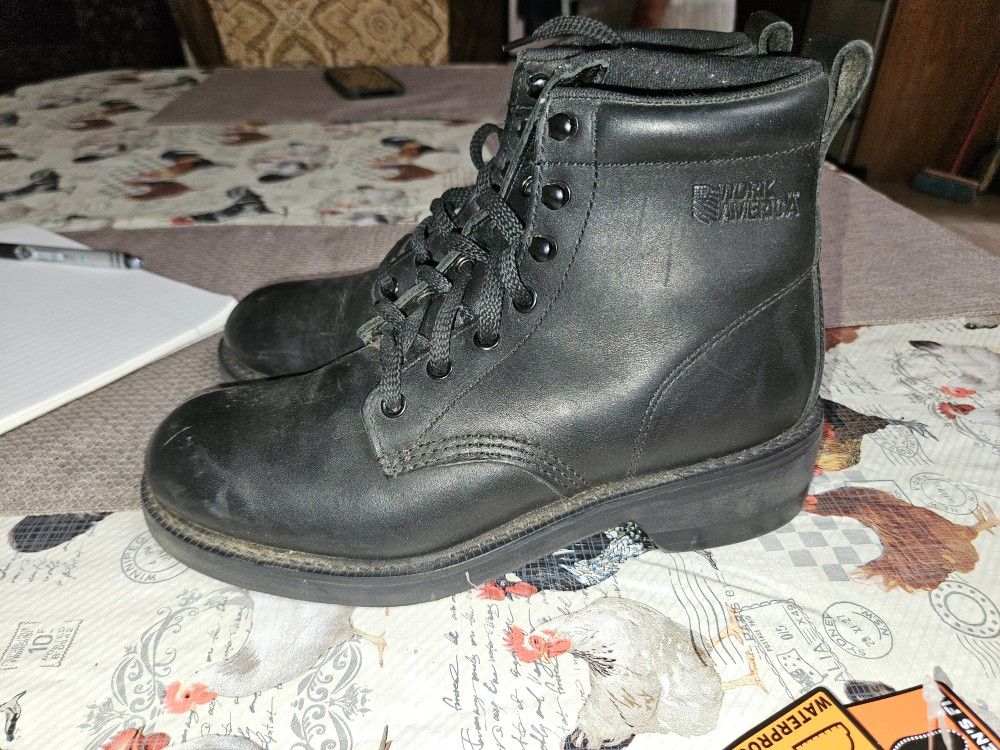 Work America Mens Boots Size 6 Women's Size 8
