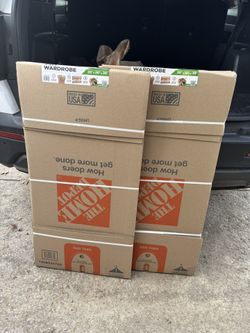 (2) NEW Tall Wardrobe Boxes (Retails $23Each)
