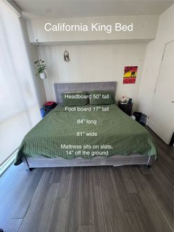 Cal King mattress and bed frame  $200 OBO
