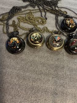 NEW MINI POCKET WATCHES WITH MATCHING CHAINS - $10 each