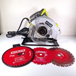 RYOBI CSB135L 14 Amp 7-1/4" Corded Circular Saw  w/ Diablo Blades