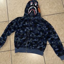Bape Hoodie Blue 