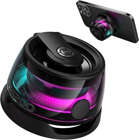 Edifier G200 Magnetic Bluetooth Speaker - Portable 5W Mini Speaker with RGB Light, Game Mode, and Phone Stand