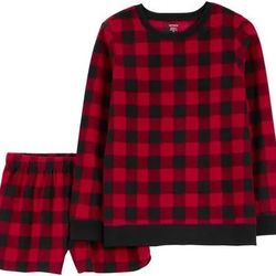 Carter's 2-Piece Adult Women’s Buffalo Check Fleece Pajama Set
