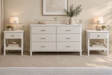 White Dresser and nightstand set