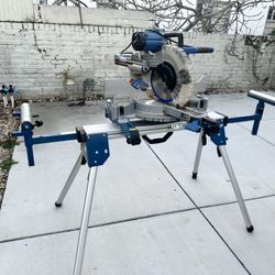 Kobalt 10inch Compound Sliding Miter Saw With Stand!