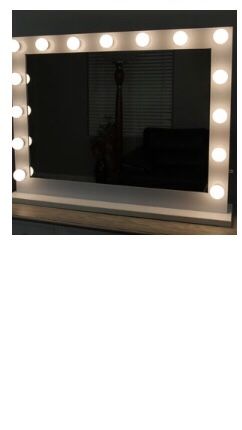 Vanity mirror -2 plug ins and USB ports dimmable (black)
