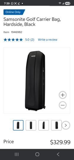 New Samsonite Golf Carrier Bag, Hardside, Black or silver. Sells at costco for $340 plus tax 