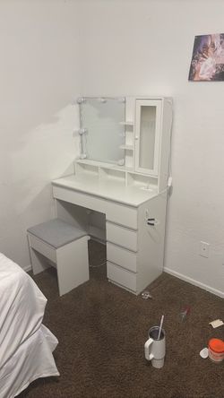 White vanity