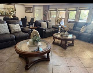 5 pc Table set: two center coffee tables and three side tables.