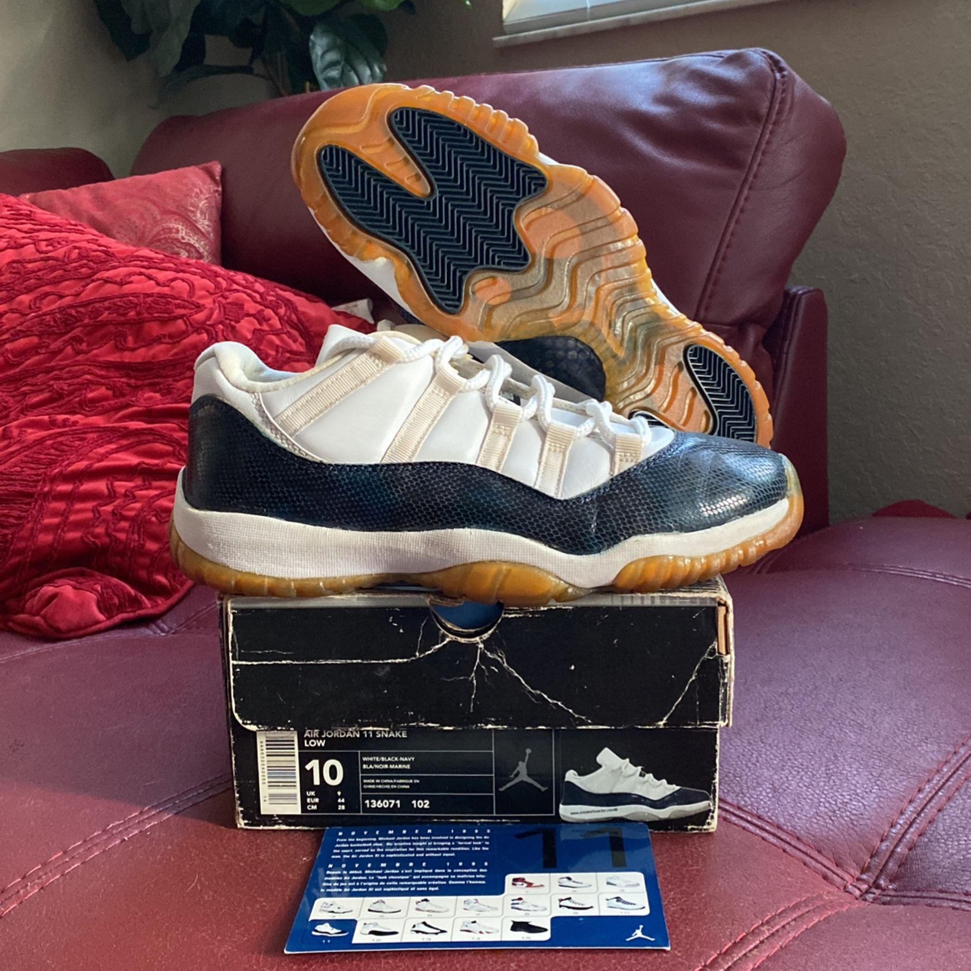 OG 2001 RETRO 11 SNAKESKIN SZ10 Breds Concords