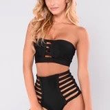 Fascinate Bandage Bikini - Black