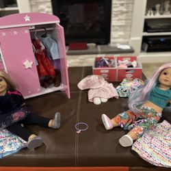 American Girl Dolls And Furniture 
