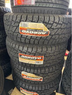 📲💯275/70/18 vendo set de llantas nuevas arroyo at