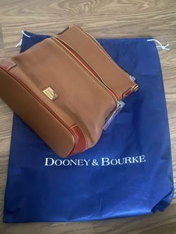 Dooney & Bourke Pebbled Zip Shoulder Bag Brown/Tan Gold Hardware Dust Bag