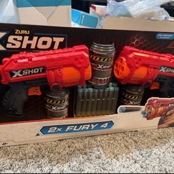 Zuru X-SHOT 2x Fury 4 Blaster Combo Pack