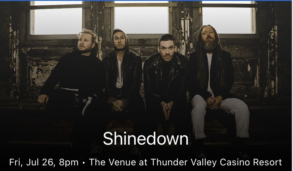 Shinedown Thunder Valley Casino