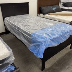 BRAND NEW Twin Platform Bed Frame, Mattress Included 