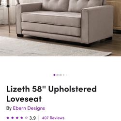 58” Loveseat Sofa Sleeper 
