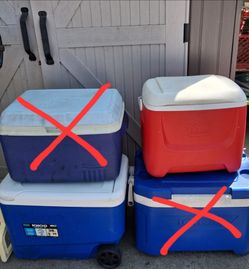 Ice coolers used clean 2 a available red one $20 blue $25 💙obo south la 90043