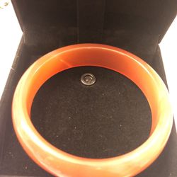 64mm Light red color jade Bangle 