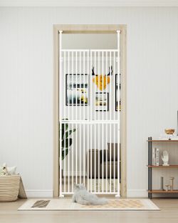 Adjustable Tall Cat Gate Pet Gate for 25.6''-40.6'' Wide No Pressure Mounted