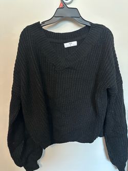 Black knit sweater