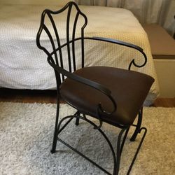 Two Tall Metal Chairs