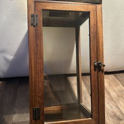 Large Gold And Wood Lantern